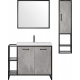 Тумба с раковиной STYLE LINE Лофт Classic 80/100 правая бетон, раковина Andrea Classic 80