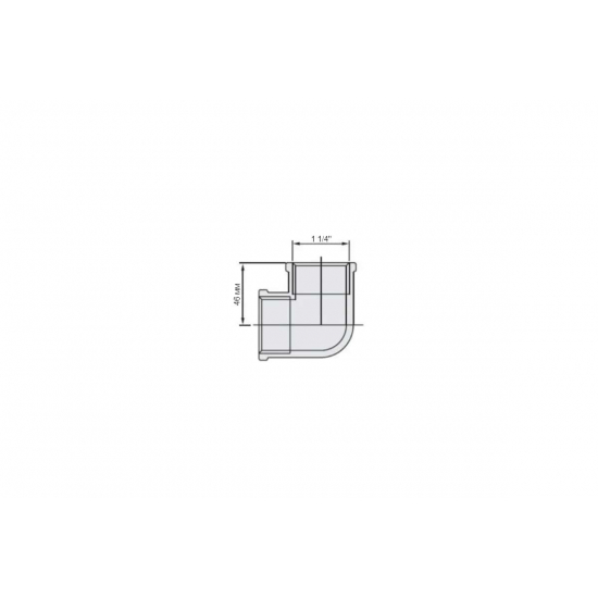 Уголок резьбовой VALTEC 1 1/4" x 1 1/4" вн.-вн. 32 мм VTr.090.N.0007