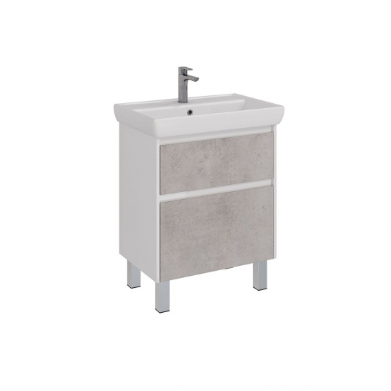 Тумба для комплекта LEMARK Combi 70, 2 ящика, бетон, под раковину Q70