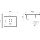Мойка для кухни DOMACI Верона 48-44 475х430 мм, бежевый