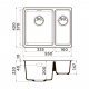 Мойка для кухни OMOIKIRI Kata 55-2-U 1.5 чаши 550х420 мм, бежевый