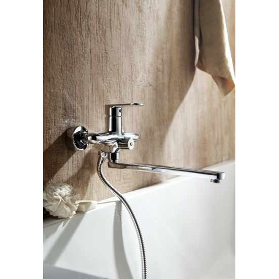Смеситель для ванны BRAVAT Opal F6125183CP-02L-RUS хром