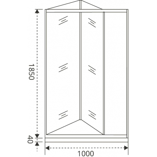 Душевая дверь в нишу BAS Good door Infinity SD-100-G-CH 100x185 стекло грейп, профиль хром
