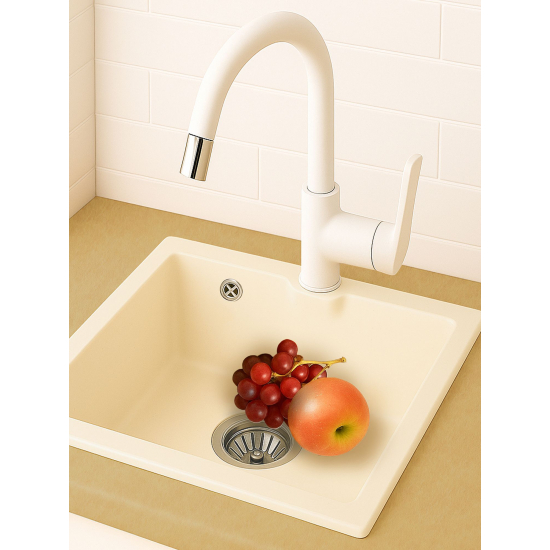 Мойка для кухни SANTREK AQUA Verto SAV52 520x430 мм, белый