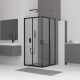 Душевой уголок RGW Classic CL-34B 90x90 стекло прозрачное, профиль чёрный