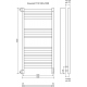 Полотенцесушитель электрический TERMINUS Енисей П12 500х1000, sensor quick touch