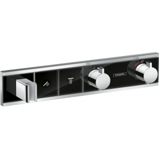 Термостатический смеситель встраиваемый HANSGROHE RainSelect 15355600, С ВНУТРЕННЕЙ ЧАСТЬЮ, чёрный