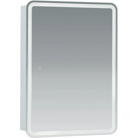 Зеркало-шкаф AQUANET Оптима 60 белый с LED подсветкой