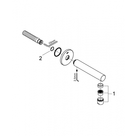 Излив GROHE Concetto 13280001, для ванны, хром