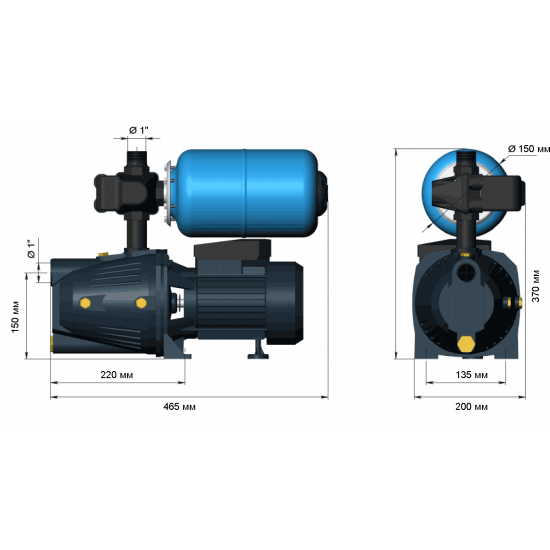 Насосная станция UNIPUMP AUTO JET 80 L-5