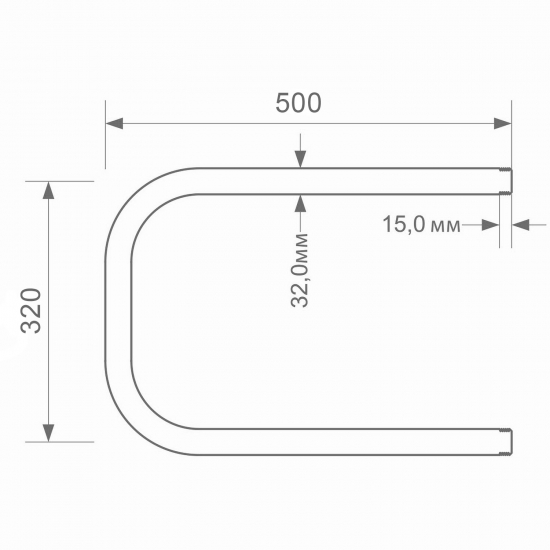 Полотенцесушитель водяной ZOX П-образный 32x50 1''