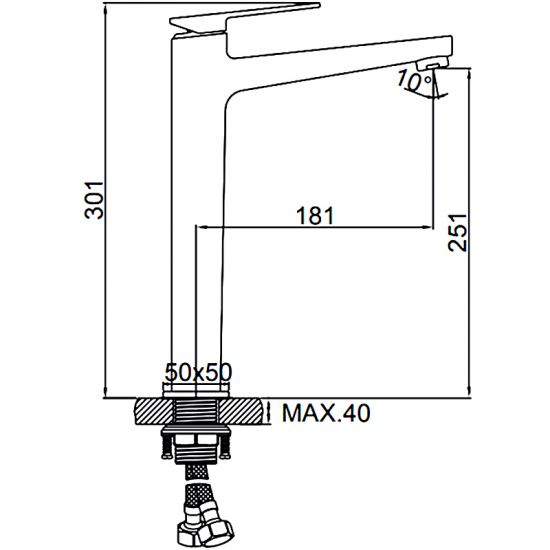 Смеситель для раковины LEDEME H78B L1178B чёрный Смеситель для раковины LEDEME H78B L1178B чёрный