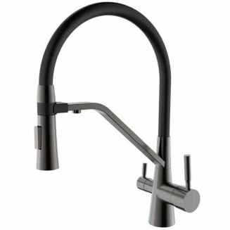 Смеситель для кухни с подключением к фильтру MIXXUS PREMIUM Magnet 021 графит