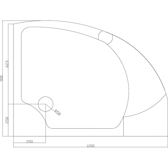 Душевой поддон CEZARES TRAY-A-TRIUMPH-RH-120/90-15-W-R 120x90x15 акрил, с сифоном 