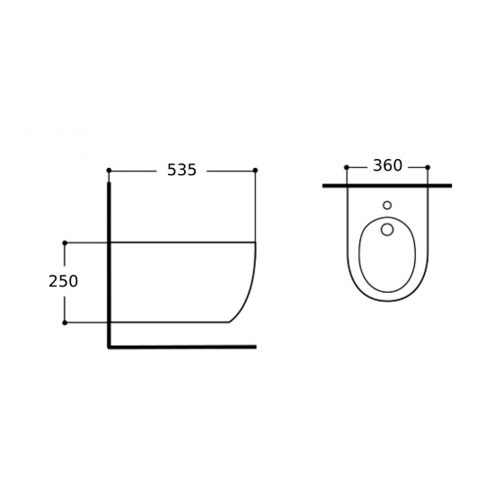 Биде подвесное АКВАТЕК Европа AQ1006-00