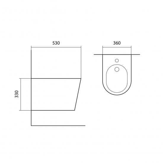 Биде подвесное АКВАТЕК Вега AQ1057-00