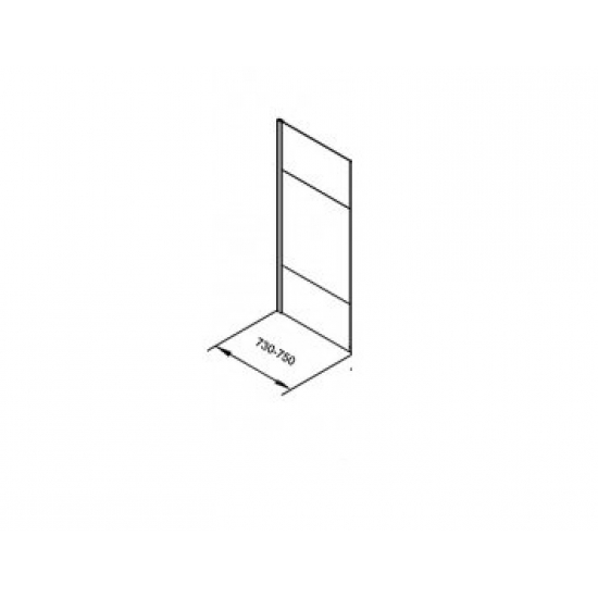 Боковая стенка AQUANET Practic AE10-F-75H150U-CP  75x150