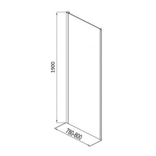 Боковая стенка AQUANET SP-0800A 80x190 стекло прозрачное, профиль хром