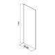 Боковая стенка AQUANET SP-0800A 80x190 стекло прозрачное, профиль хром