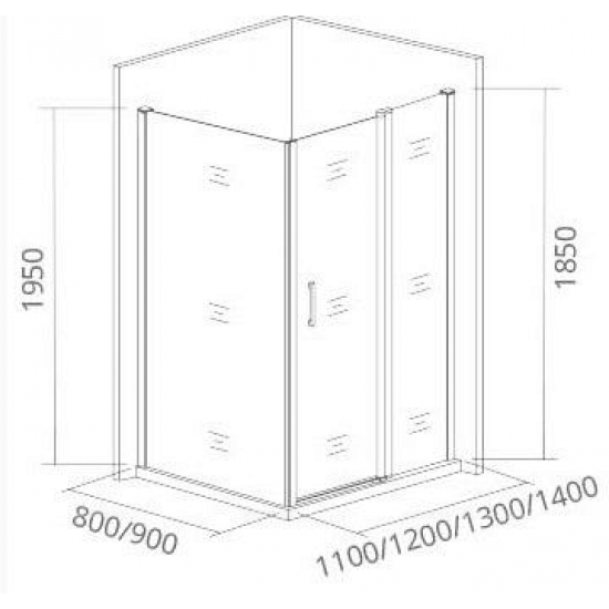 Боковая стенка BAS Good Door Antares SP-90-C-CH 90x195 стекло прозрачное, профиль хром