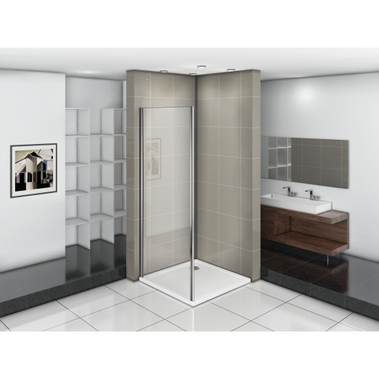 Боковая стенка BAS Good Door Infinity SP-100-C-CH 100x185 стекло прозрачное, профиль хром