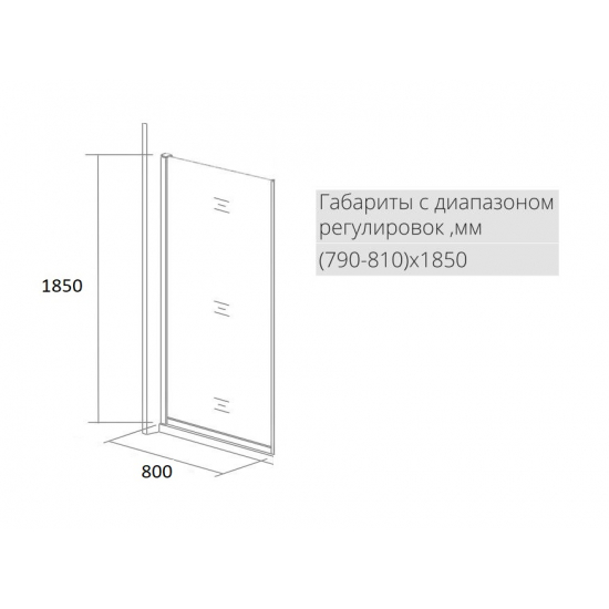 Боковая стенка BAS Good Door Infinity SP-80-C-CH 80x185 стекло прозрачное, профиль хром