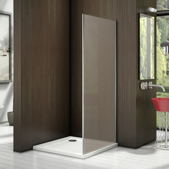 Боковая стенка BAS Good Door Latte SP-80-G-WE 80x185 стекло грейп, профиль хром