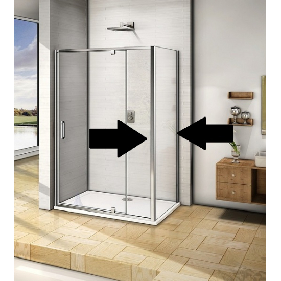 Боковая стенка BAS Good Door Orion SP-90-C-CH 90x185 стекло прозрачное, профиль хром