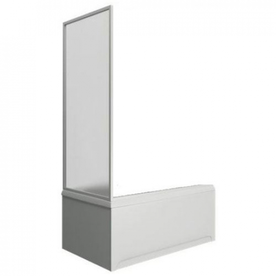 Боковая стенка BAS Кэмерон 70 профиль белый, стекло грейп