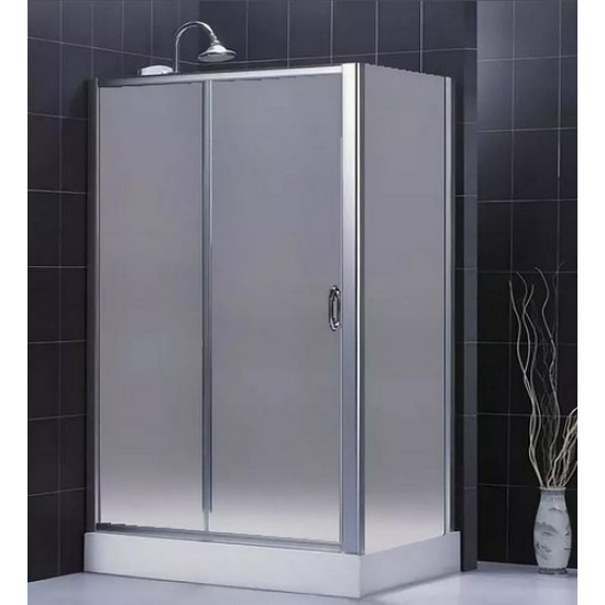 Боковая стенка RGW Z-01 90x195 секло матовое-сатин, профиль хром