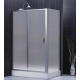 Боковая стенка RGW Z-050-2 100x195 стекло матовое сатин, профиль хром