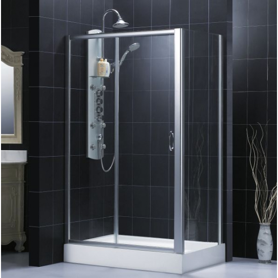 Боковая стенка RGW Z-050-2 120x195 стекло прозрачное, профиль хром