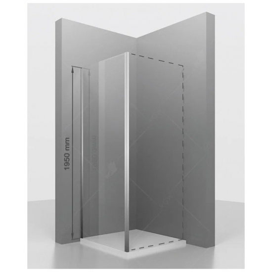 Боковая стенка RGW Z-050-2 70x195 стекло матовое-сатин, профиль хром