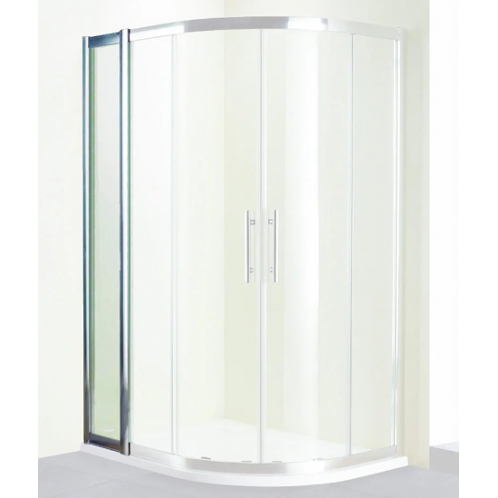 Боковая стенка RGW Z-41 30x195 стекло прозрачное, профиль хром