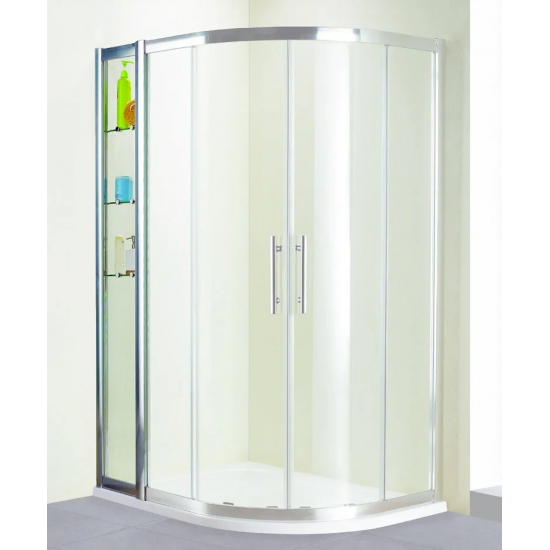 Боковая стенка RGW Z-42 30x195 стекло прозрачное, профиль хром