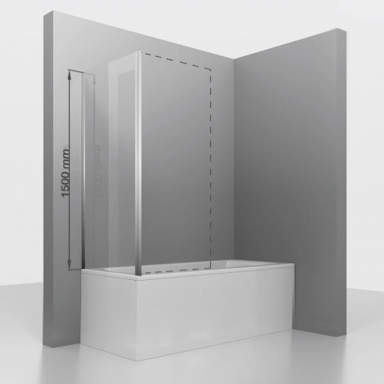 Боковая стенка RGW Z-52 800x1500 стекло прозрачное