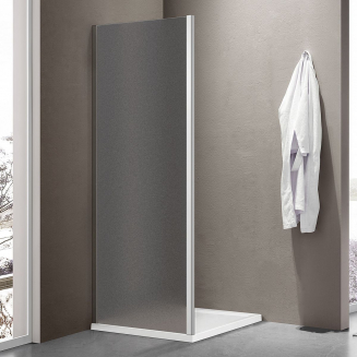 Боковая стенка SANTREK AQUA Iris-SP-1000-G-Chrome 100x185 стекло грейп, профиль хром