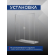 Боковая стенка SANTREK AQUA Iris-SP-800-C-Chrome 80x185 стекло прозрачное, профиль хром
