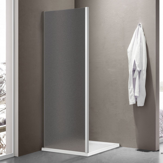 Боковая стенка SANTREK AQUA Iris-SP-900-G-Chrome 90x185 стекло грейп, профиль хром