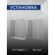 Боковая стенка SANTREK AQUA Lea-SP-1000-G-Chrome 100x185 стекло грейп, профиль хром