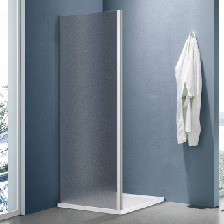 Боковая стенка SANTREK AQUA Lea-SP-900-G-Chrome 90x185 стекло грейп, профиль хром