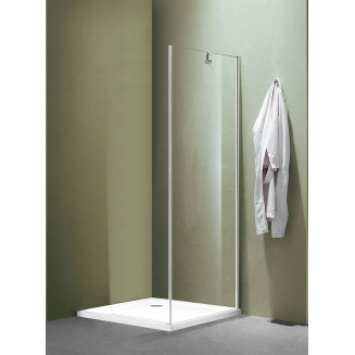 Боковая стенка SANTREK AQUA Luna-SP-1000-C-Chrome 100x185 стекло прозрачное, профиль хром