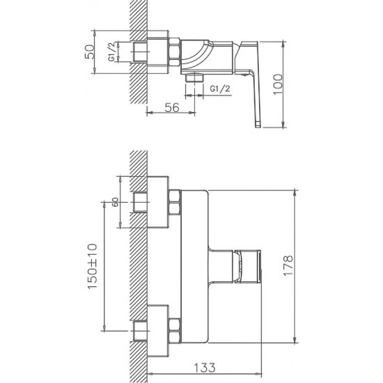 Гигиенический душ HAIBA HB176 HB55176 со смесителем, хром