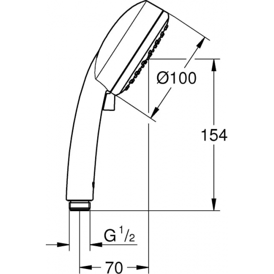 Лейка для душа GROHE Tempesta Cosmopolitan 27571002 хром