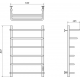 Полотенцесушитель электрический МАРГРОИД Вид 8 Каскад 80x50 R