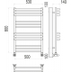 Полотенцесушитель водяной TERMINUS Нойс П12 500х800