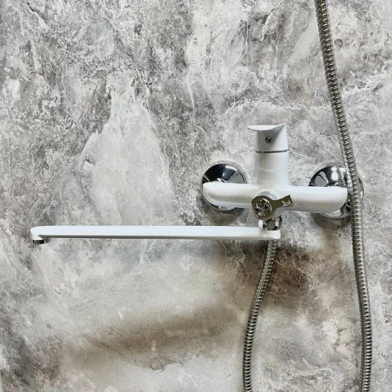Смеситель для ванны HAIBA HB804 HB22804 белый/хром