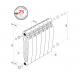 Радиатор биметаллический ROYAL THERMO BiLiner Silver Satin 500/87  4 секции