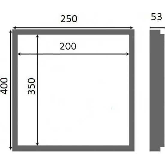 Ревизионный люк под плитку AL-KR  LYUKER 40x25 см алюминиевый нажимной