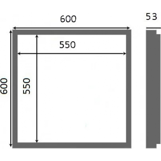 Ревизионный люк под плитку AL-KR  LYUKER 60x60 см алюминиевый нажимной